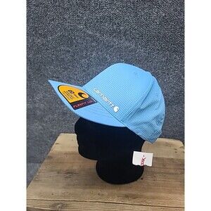 NWT Carhartt Force Flexfit Logo Graphic Work Snapback Cap Hat - Azure Blue